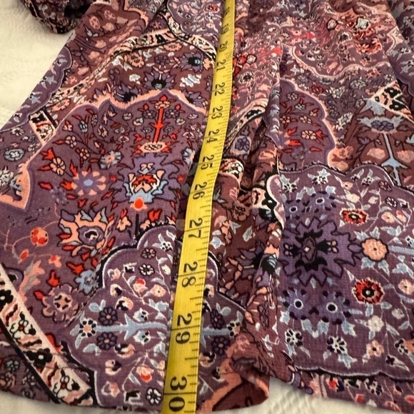 Melloday Floral Long Sleeve V-Neck Top Medium, stretchy purples size M - Picture 9 of 9